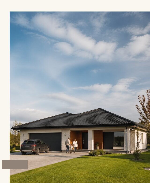 Проект одноэтажного дома с гаражом в Лабинске от 160860 р. А3дПро-Лбк